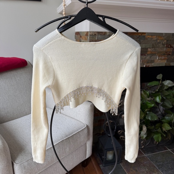 NWT Zara rhinestone sweater - Picture 3 of 5